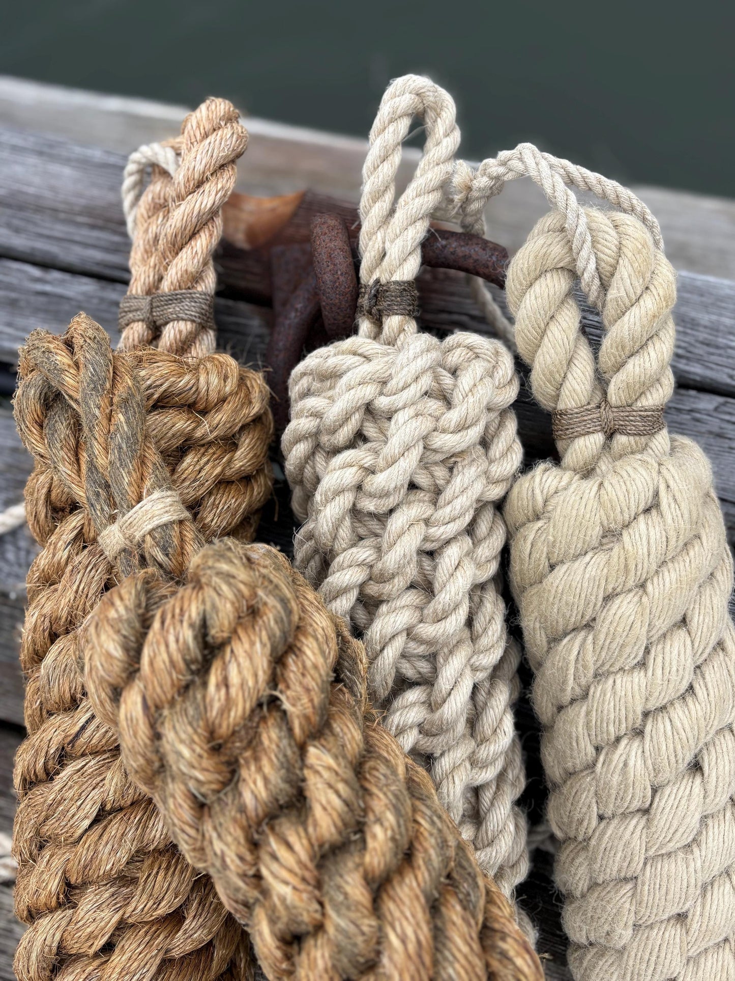 Horizontal Hemp Rope Fender – Handmade Boat Fender for Side Protection