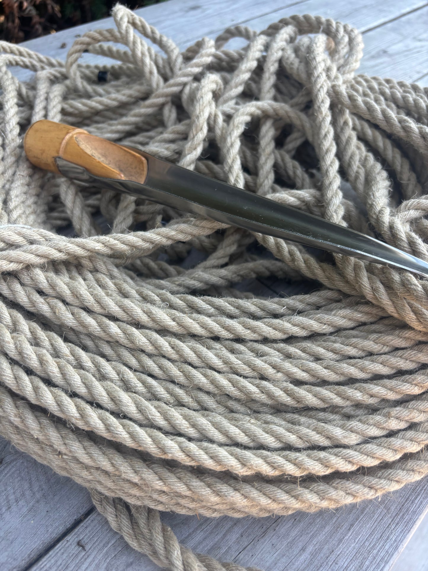 Hemp Bow Fender – Handmade Rope Fender for Classic Wooden Boats