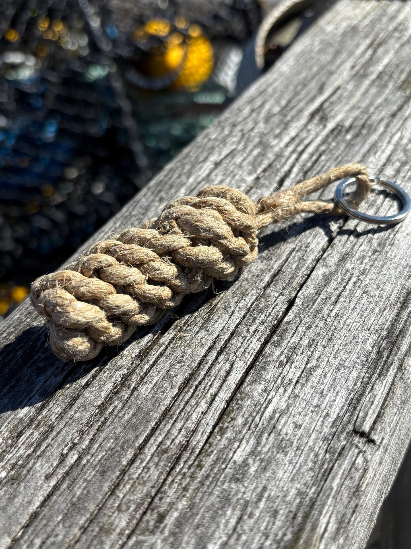 Hemp Rope Fender Key Ring – Handmade Nautical Accessory