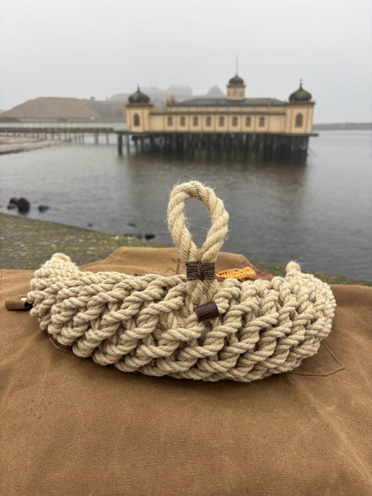 Hemp Bow Fender – Handmade Rope Fender for Classic Wooden Boats