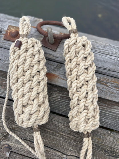 Horizontal Hemp Rope Fender – Handmade Boat Fender for Side Protection