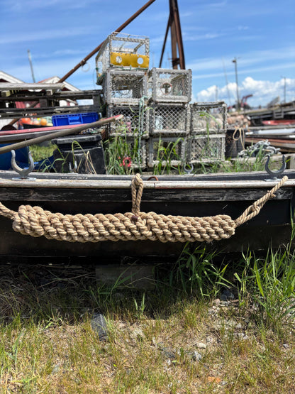 Custom Extra Long Horizontal Hemp Rope Fender – Handmade Boat Fender for Extended Protection