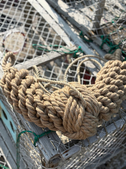 Hemp Bow Fender – Handmade Rope Fender for Classic Wooden Boats