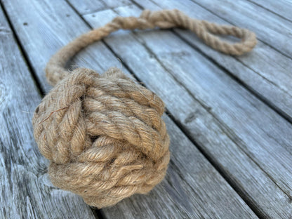 Hemp Monkey Fist Knot – Handmade Nautical Rope Knot