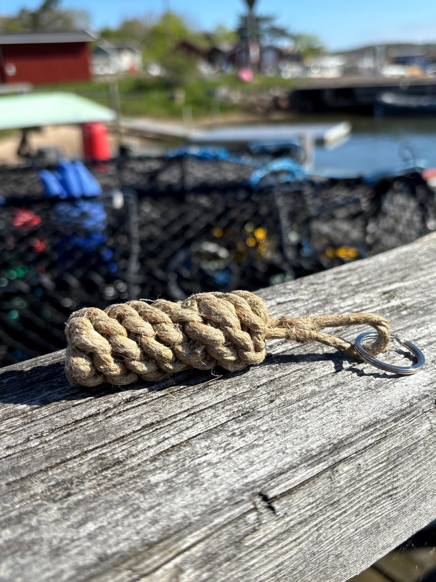 Hemp Rope Fender Key Ring – Handmade Nautical Accessory