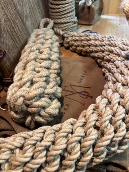 Hemp Bow Fender – Handmade Rope Fender for Classic Wooden Boats