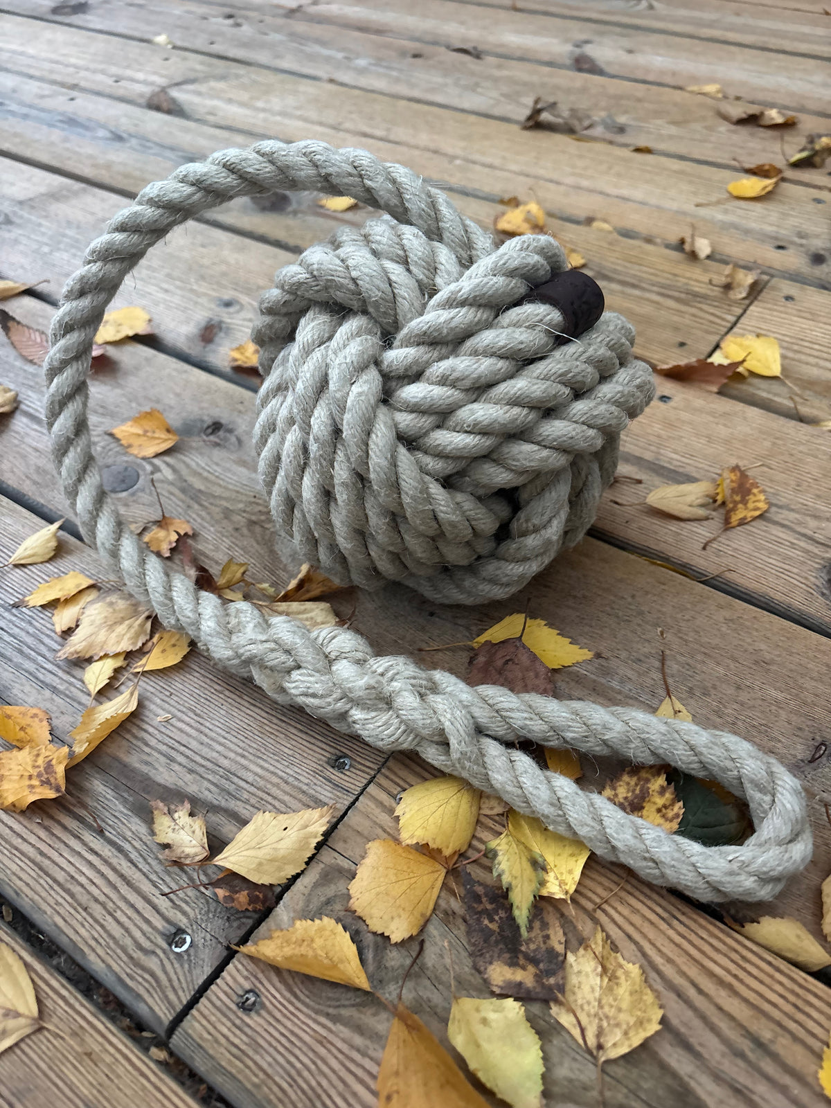 Hemp Monkey Fist Knot – Handmade Nautical Rope Knot