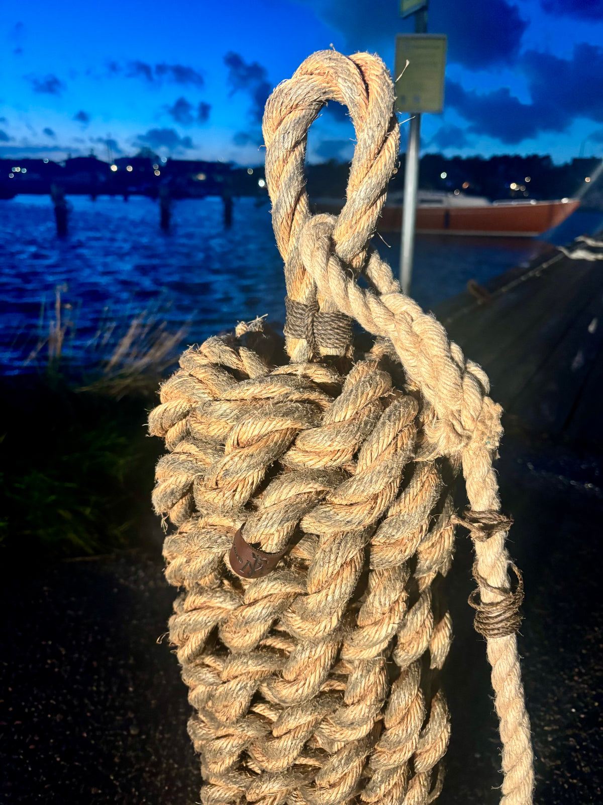 Yacht Rope Fender - Handmade for Larger Boats with Heritage Manila Rope