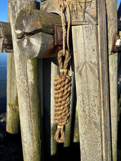 Horizontal Reclaimed Rope Fender – Handmade Boat Fender with Heritage Rope