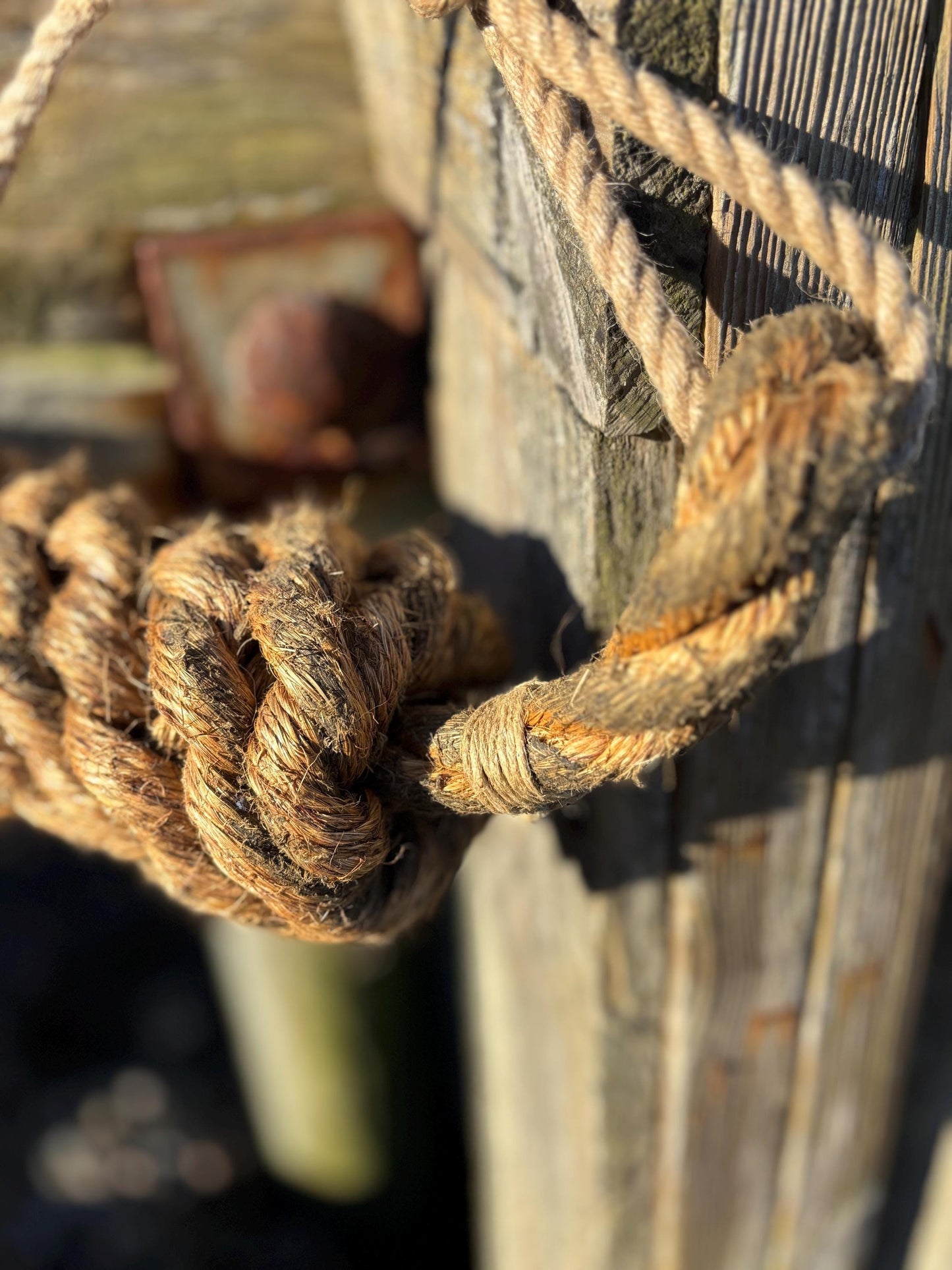 Horizontal Reclaimed Rope Fender – Handmade Boat Fender with Heritage Rope