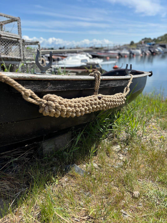 Custom Extra Long Horizontal Hemp Rope Fender – Handmade Boat Fender for Extended Protection