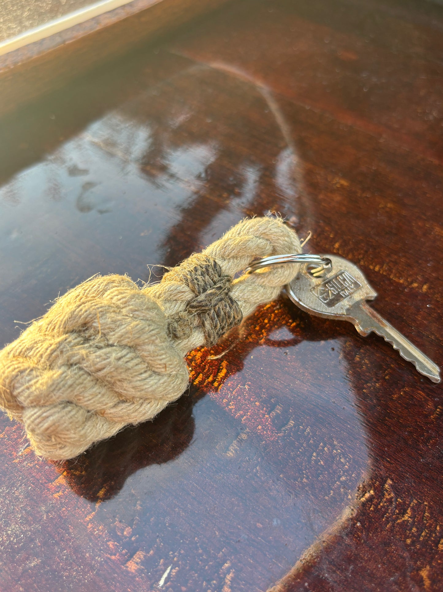 Hemp Rope Fender Key Ring – Handmade Nautical Accessory