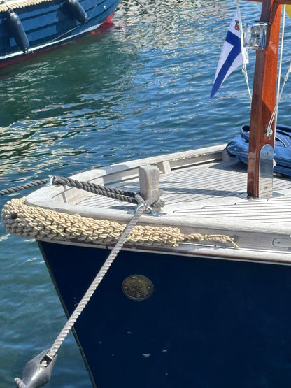 Hemp Bow Fender – Handmade Rope Fender for Classic Wooden Boats