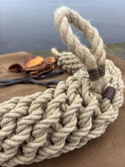 Hemp Bow Fender – Handmade Rope Fender for Classic Wooden Boats