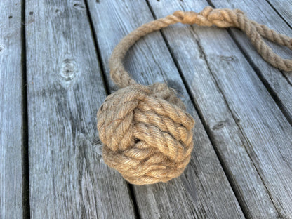 Hemp Monkey Fist Knot – Handmade Nautical Rope Knot