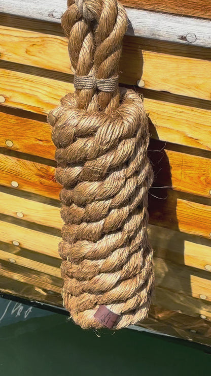 Classic Manila Rope Fender – Handmade Boat Fender for Wooden Boats