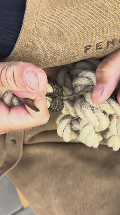 Custom Extra Long Horizontal Hemp Rope Fender – Handmade Boat Fender for Extended Protection